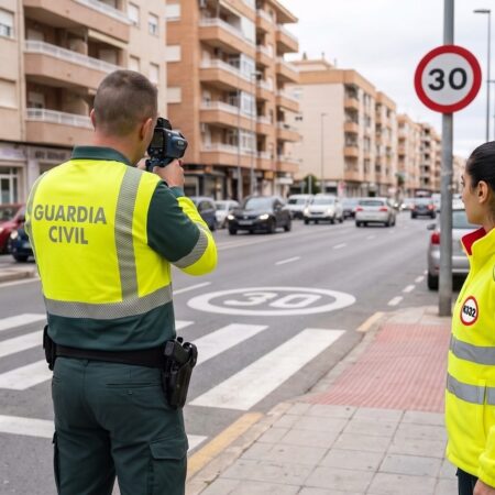 Riley Via observes pedestrian safety enforcement